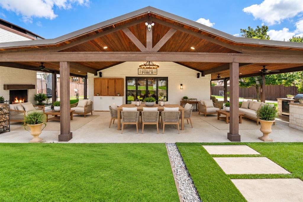 Pool House Outdoor Area Vitually Staged