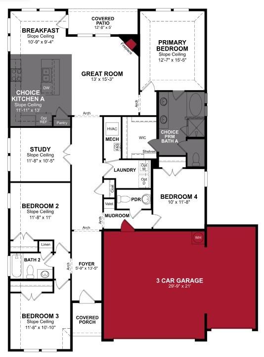 Beazer Homes Brookville Estates Magnolia Floorplan.
