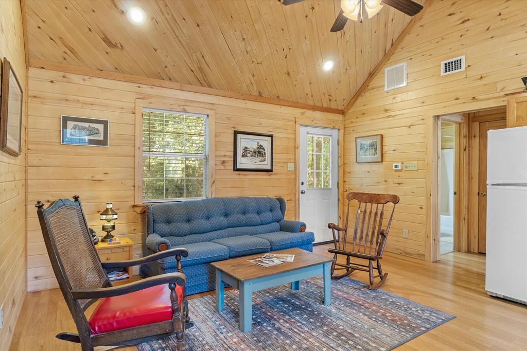 Knotty Pine walls and ceiling