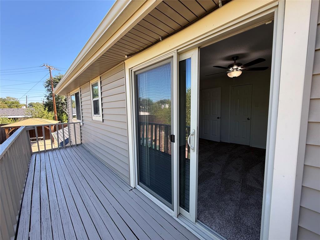 Balcony off of bedroom