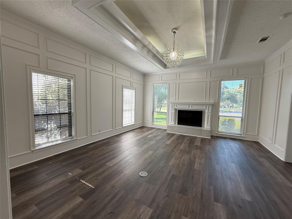 Living room with gas fireplace