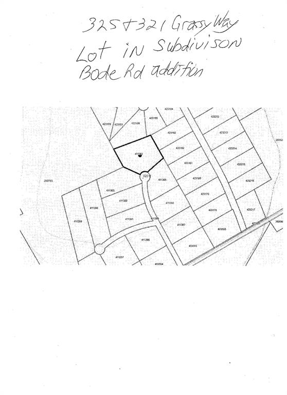 Plat Map, Bode Road Addition. Illustrating the property boundaries and land parcel configuration