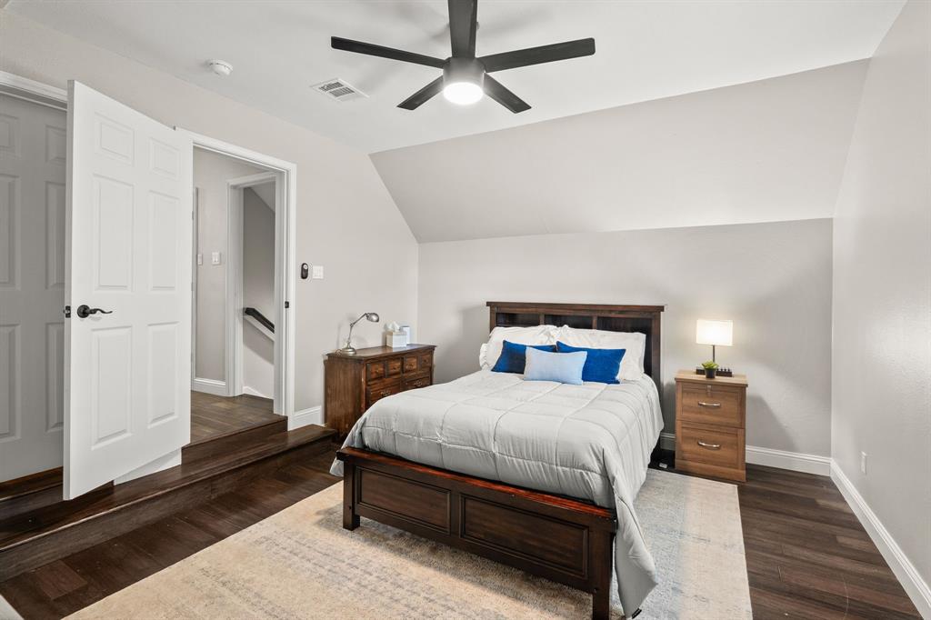 Large Upstairs Bedroom with a huge closet and an Unfinished Extra Storage Area