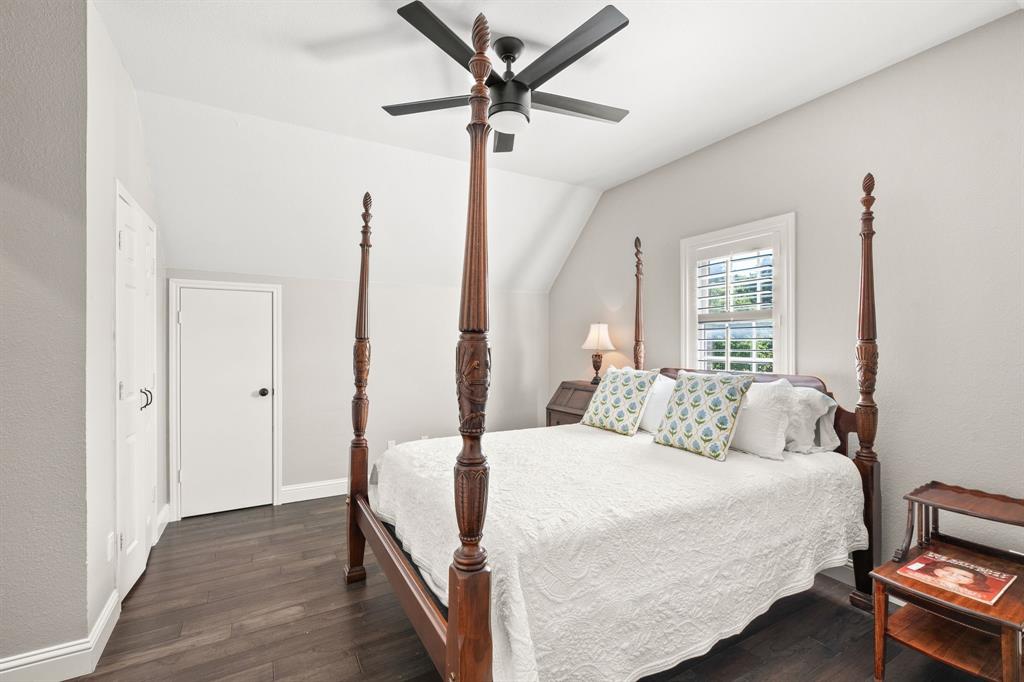 Large Upstairs Bedroom with 2 Closets and an Unfinished Extra Storage Area
