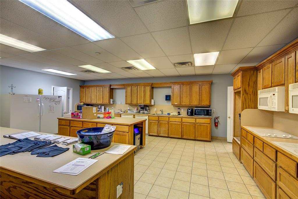 Kitchen work area in gym building