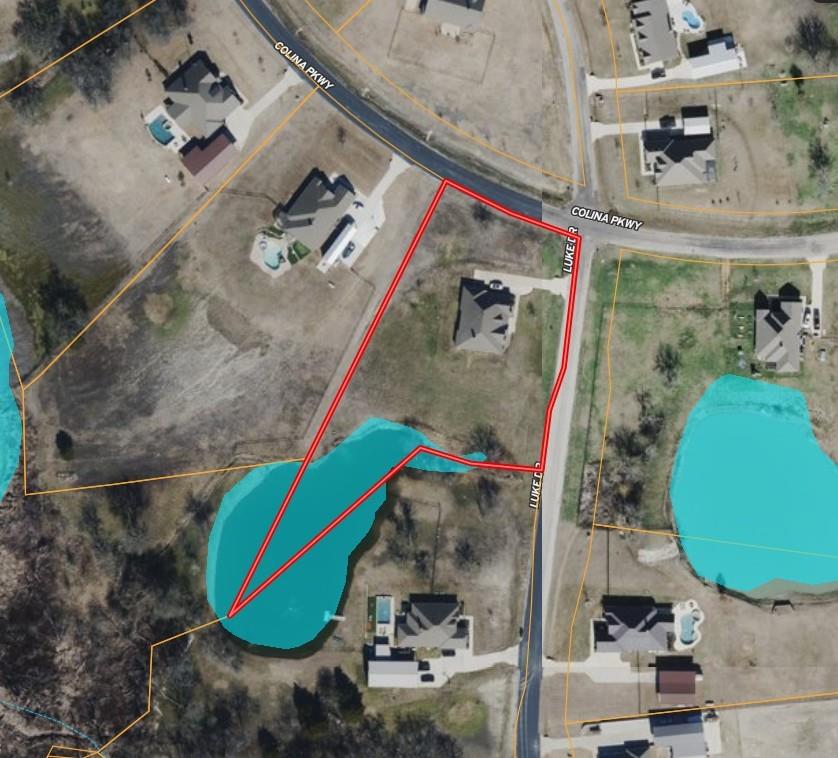 Aerial Survey Map. Illustrating the property boundaries and site topography