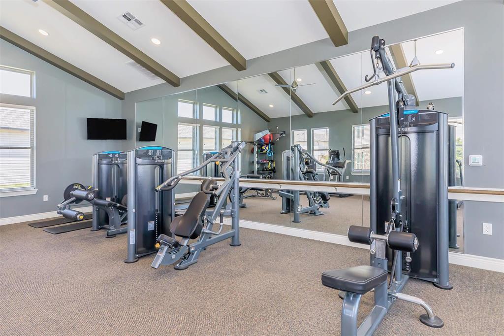Midlothian Meadows community fitness equipment.