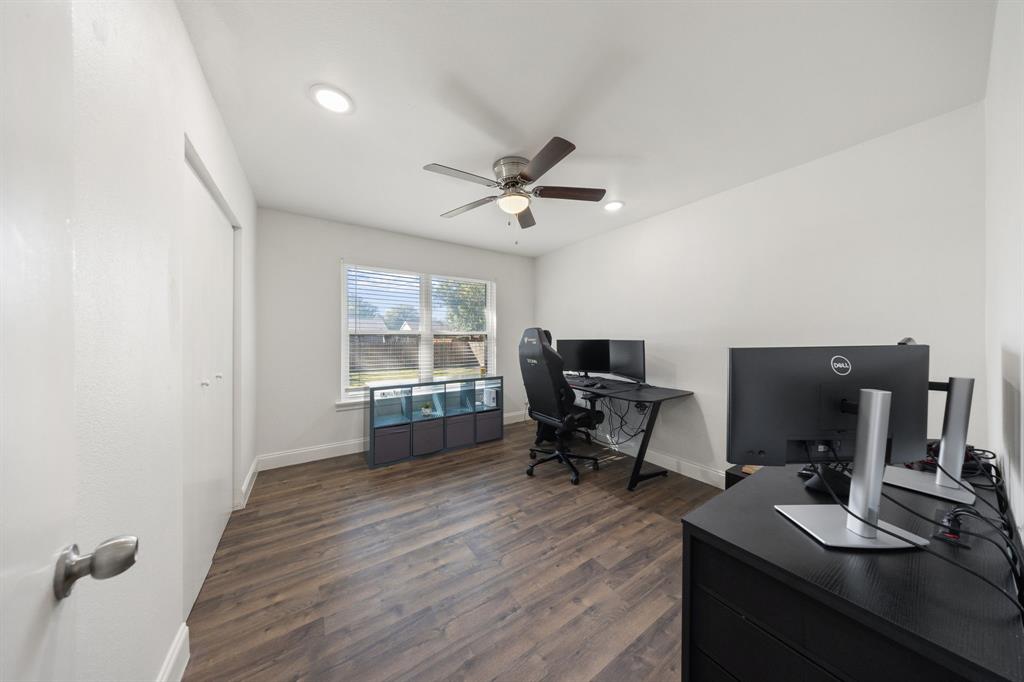 Bedroom used as an office space