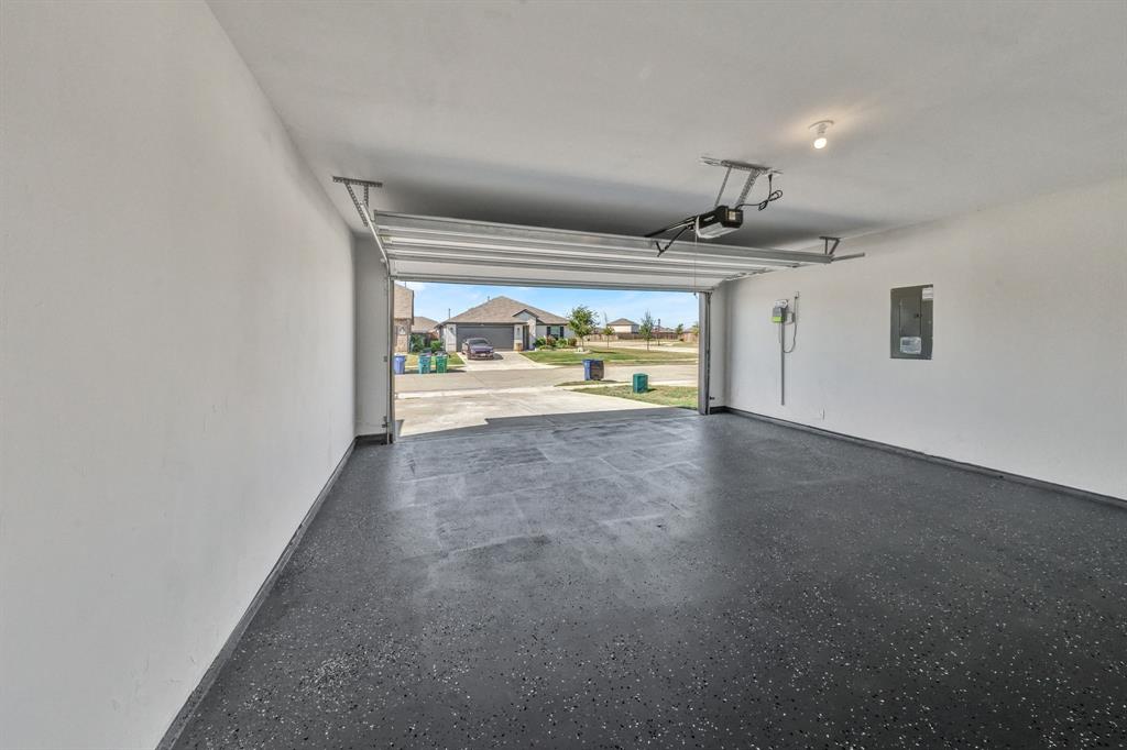 Garage - epoxy recently coated onto the floor