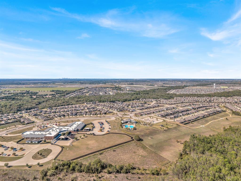 Broad aerial view of area
