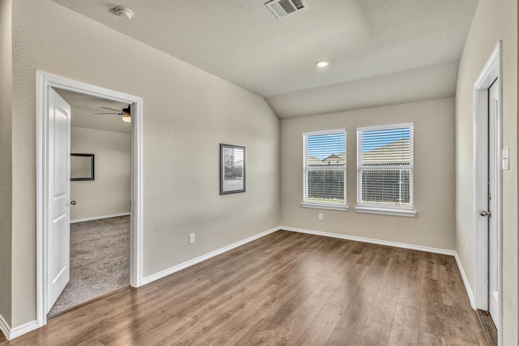 Dining area overlooks back yard