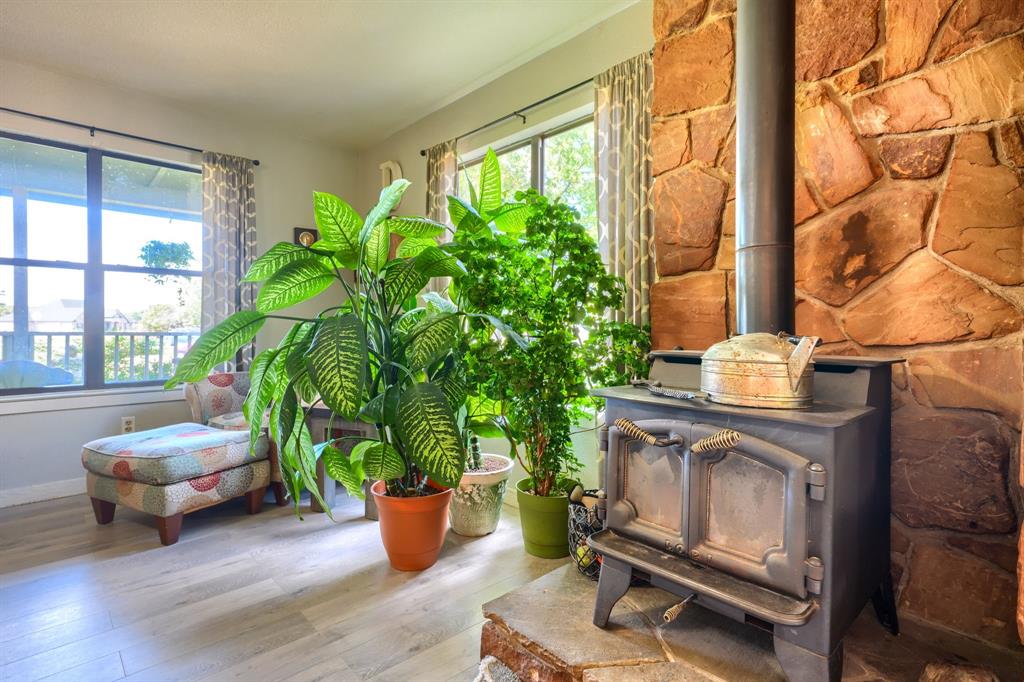 Wood burning stove in Living Room