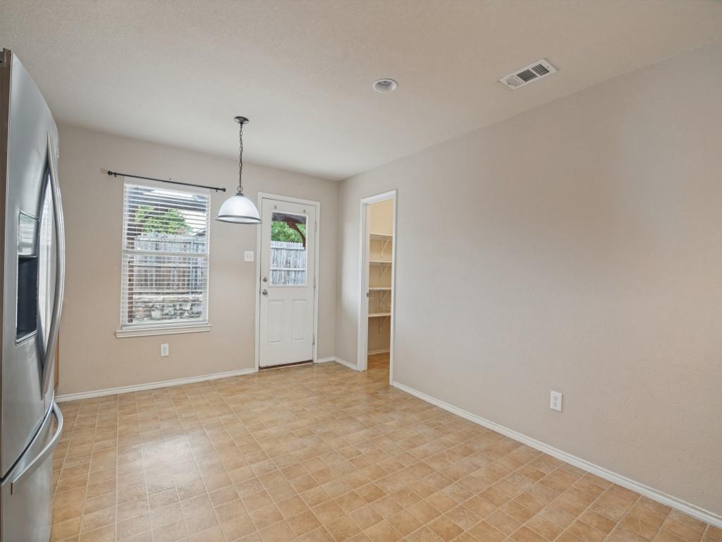 Hardsurface floors for easy clean up.