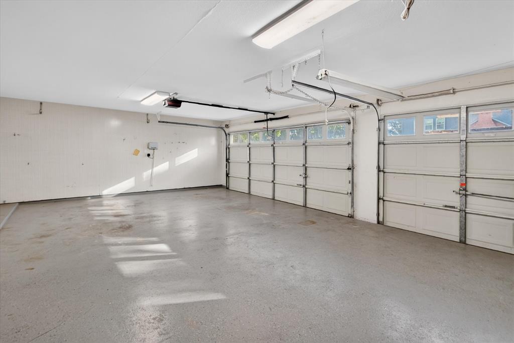 Huge three car garage with workbench