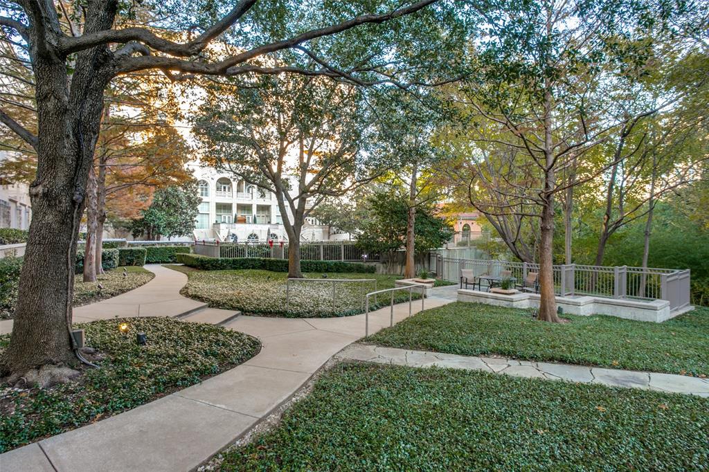 Beautifully maintained trees and gardens, creating a serene oasis in the heart of Dallas.