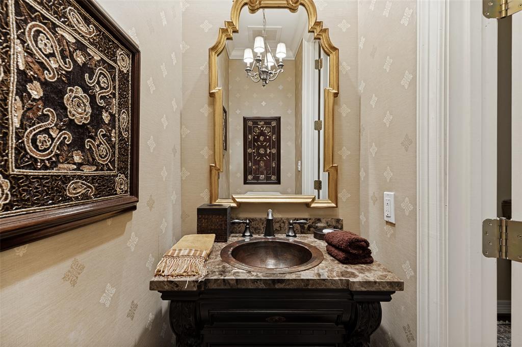 Conveniently located half bath off entry