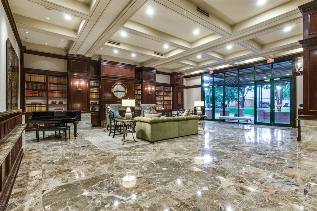 Stunning lobby with marble flooring