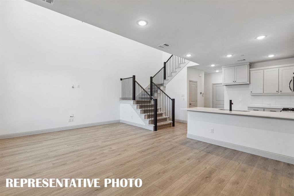 Open metal railing on your new staircase continues the open and airy felling upstairs. REPRESENTATIVE PHOTO Open metal railing on your new staircase continues the open and airy felling upstairs. REPRESENTATIVE PHOTO
