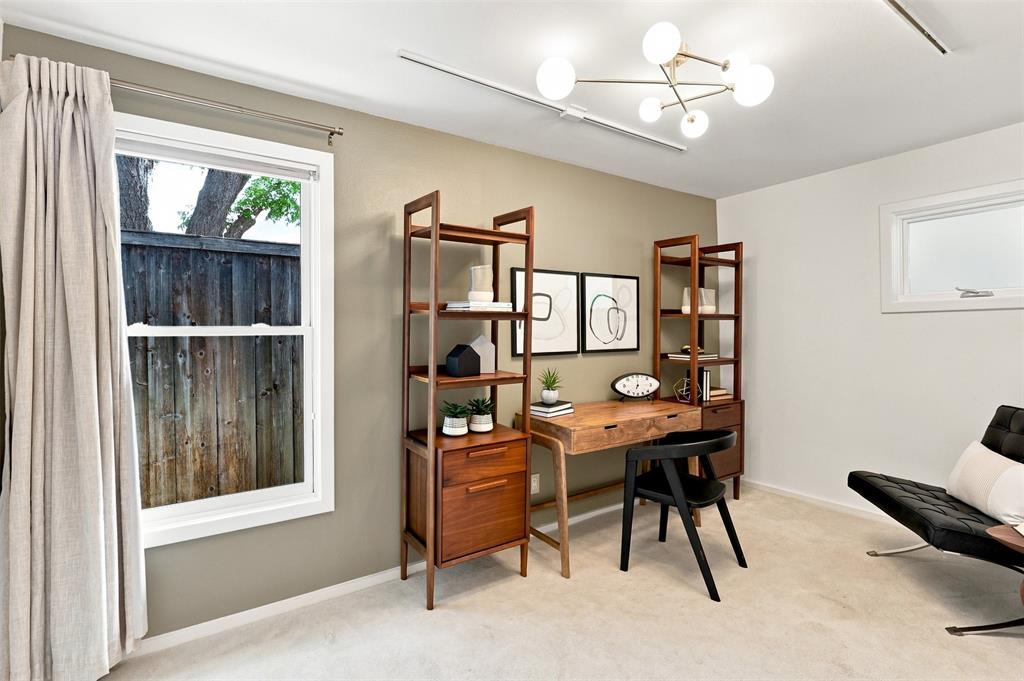 4th bedroom staged as an office