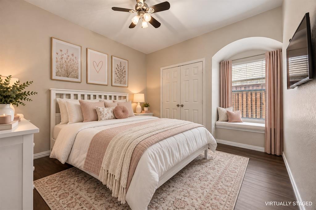 One of two secondary bedrooms.