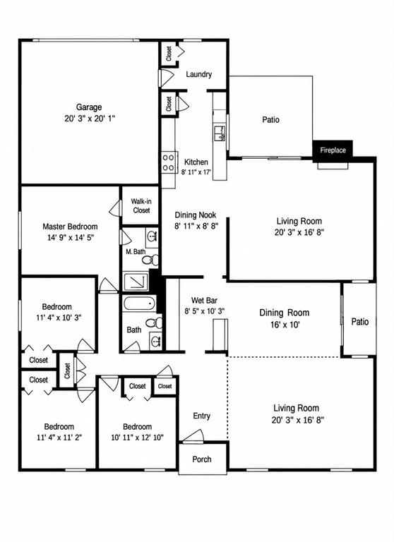 Room measurements are not exact.