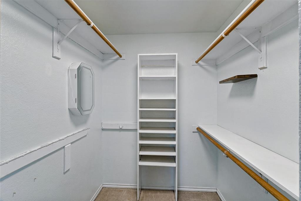 There is a large walk in closet in the primary berdroom.