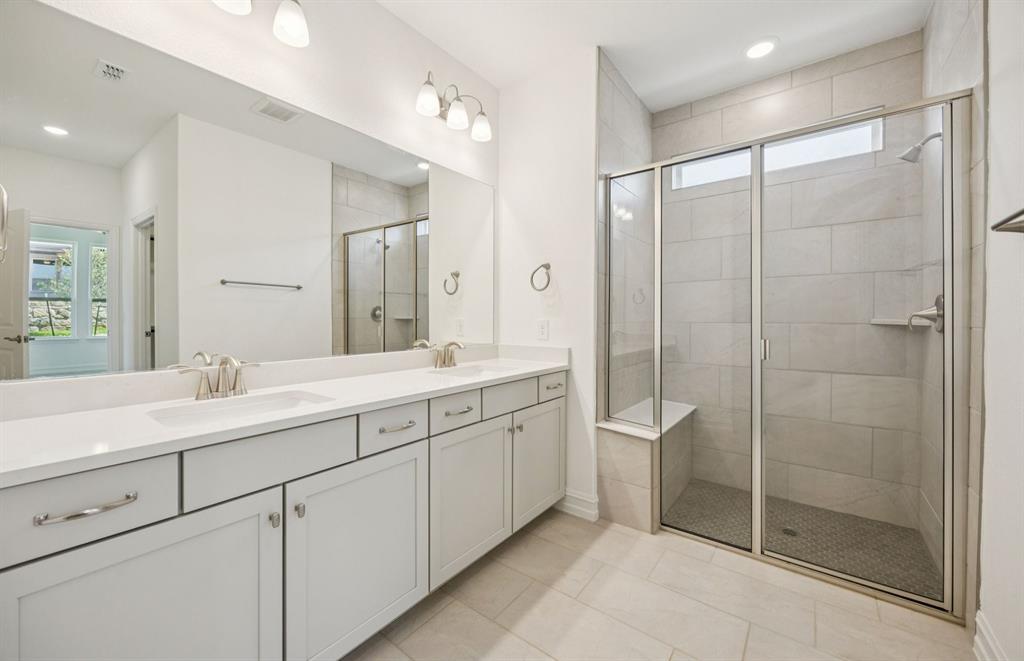 *Floorplan representation, not actual home - Owner's private bath with double vanity
