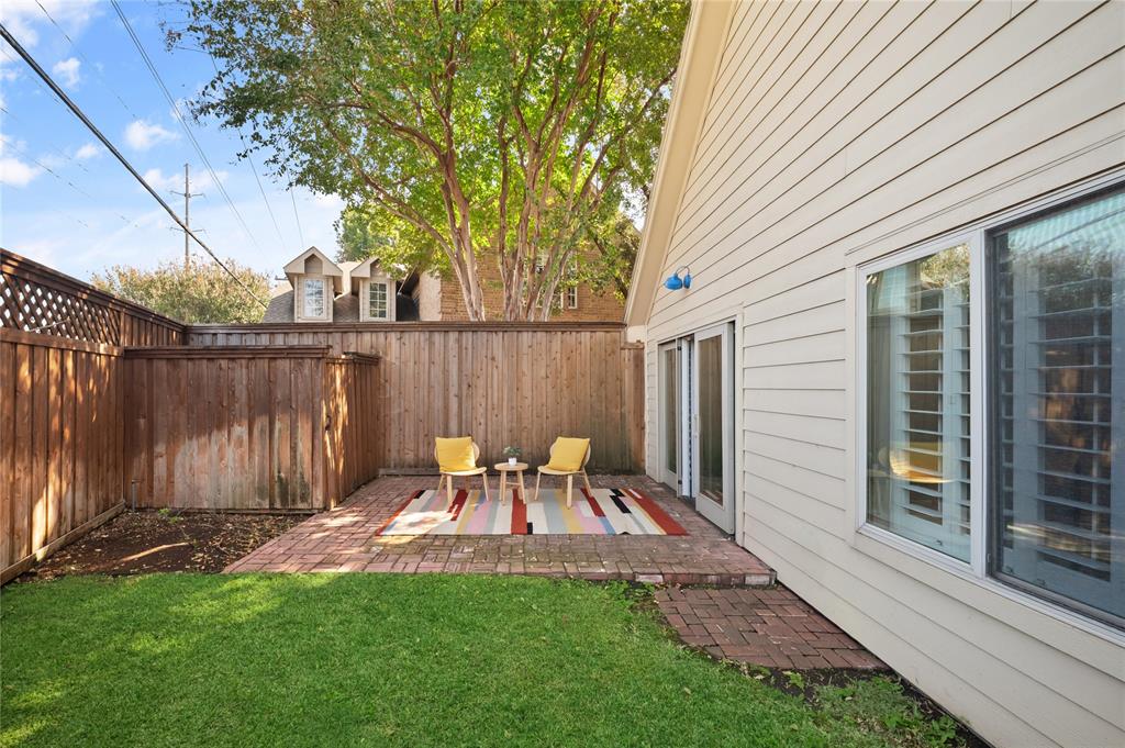 view of the patio area from outside