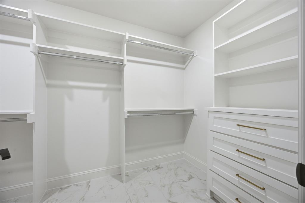 Spacious primary closet