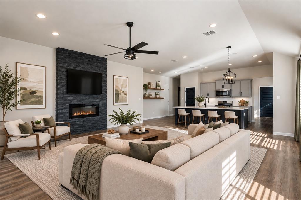 Virtually Staged Living Room