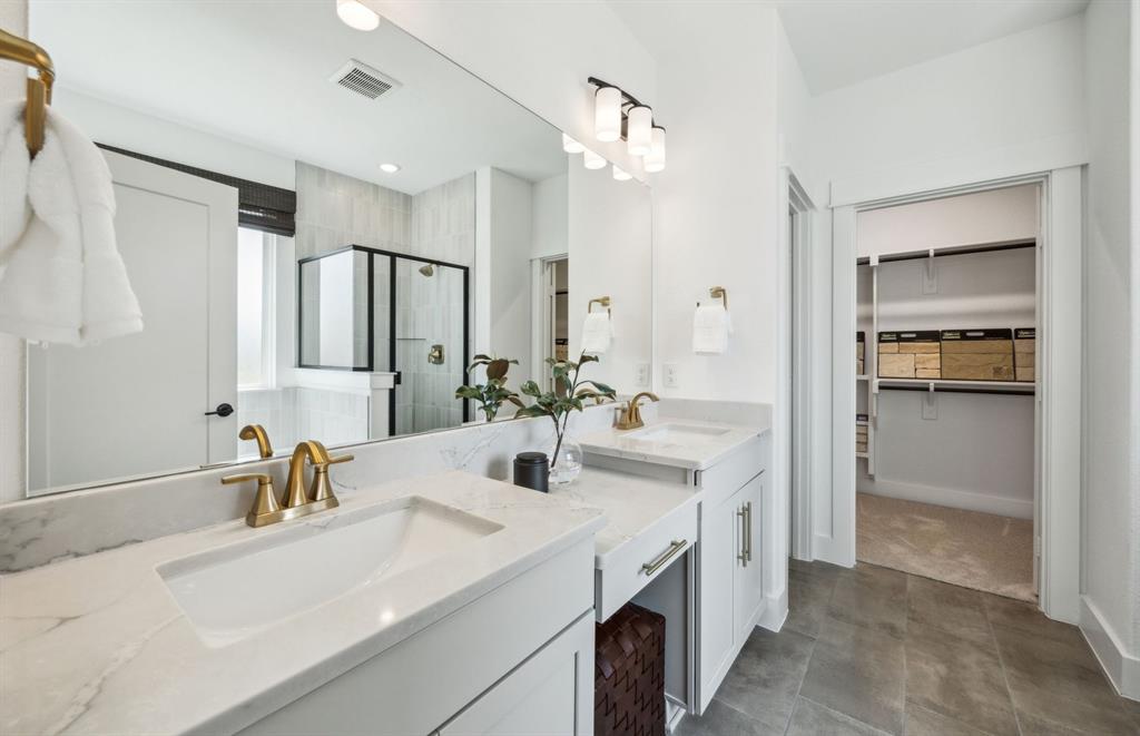 *Model Representation - Owner's private bath with double vanity