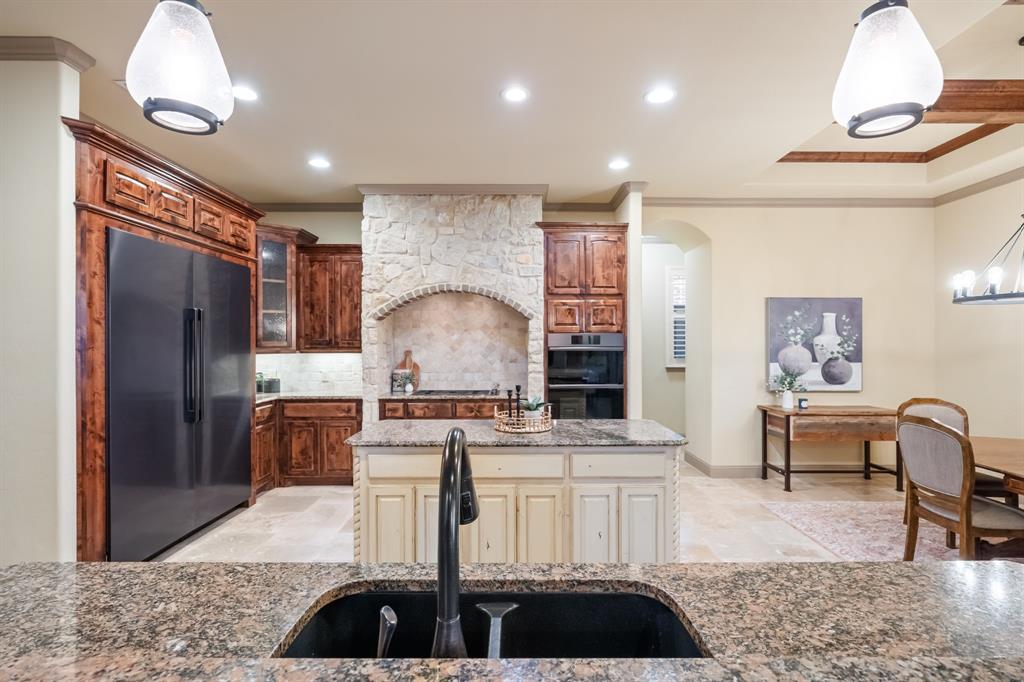 Open and Spacious Kitchen with practically new Dacor Commercial Grade Refrigerator, and Freezer, Cooktop, Oven, Microwave and Warming Drawer