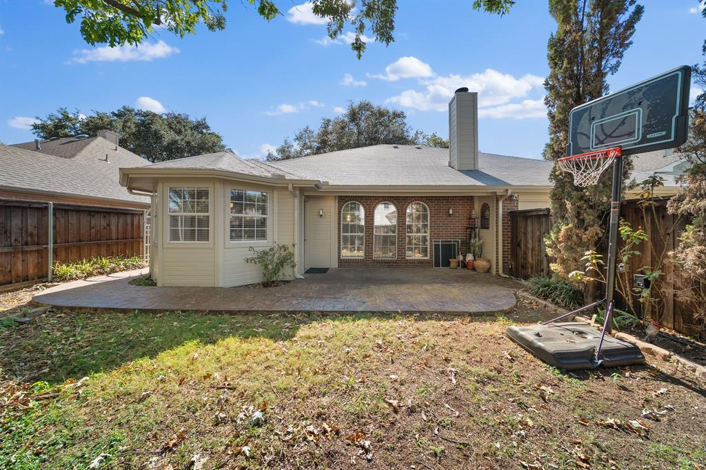 View of back of home and backyard