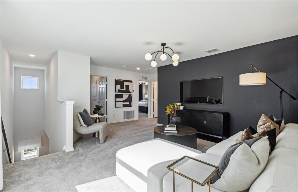 *Model Representation -  Spacious game room on second level