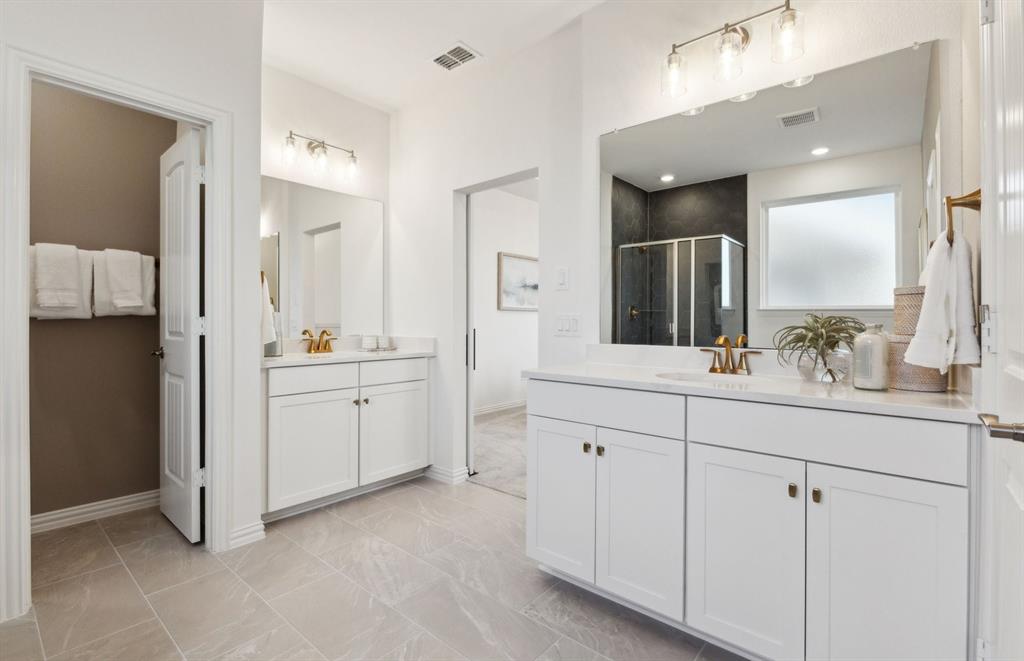 *Model Representation - Owner's private bath with a separate vanities