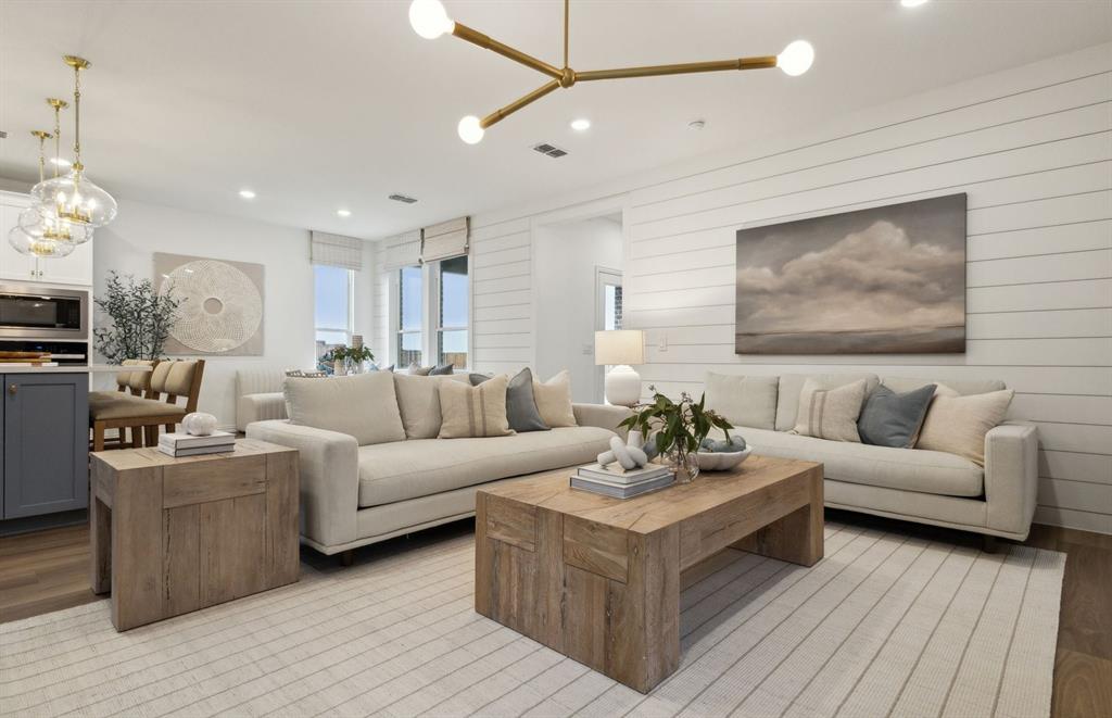 *Model Representation - Gathering room with view of main living areas
