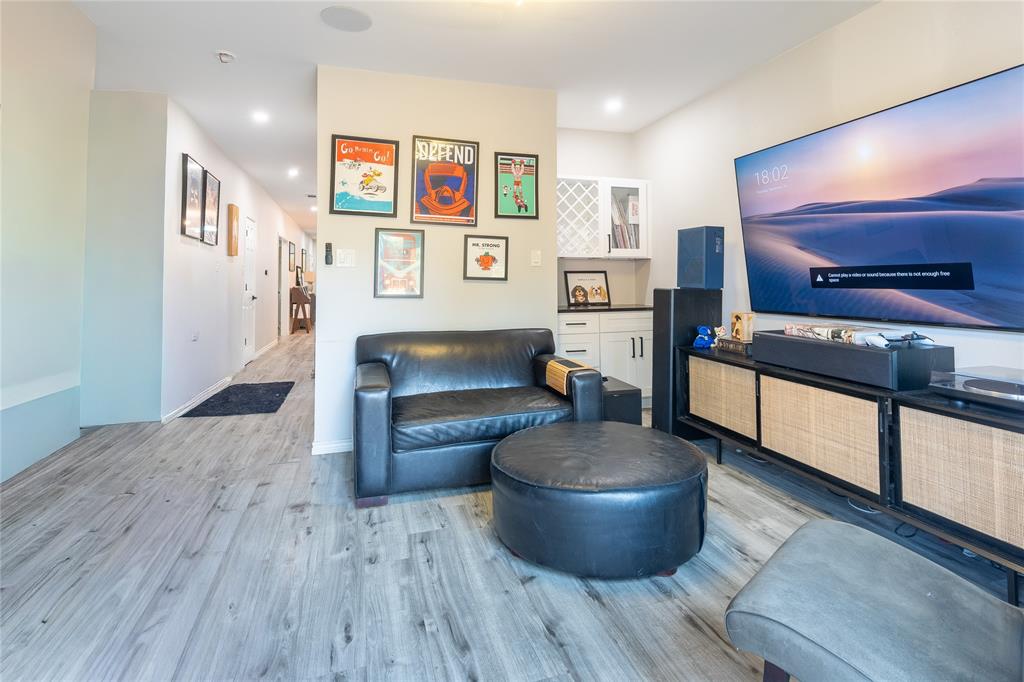 Large and private den opens out to a large deck and private backyard