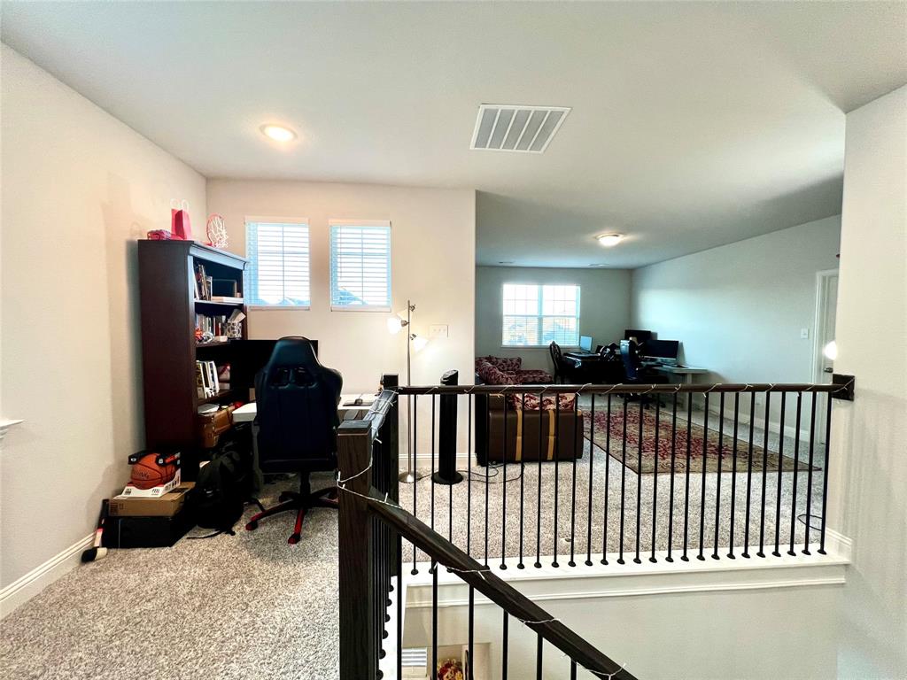 Office with carpet floors