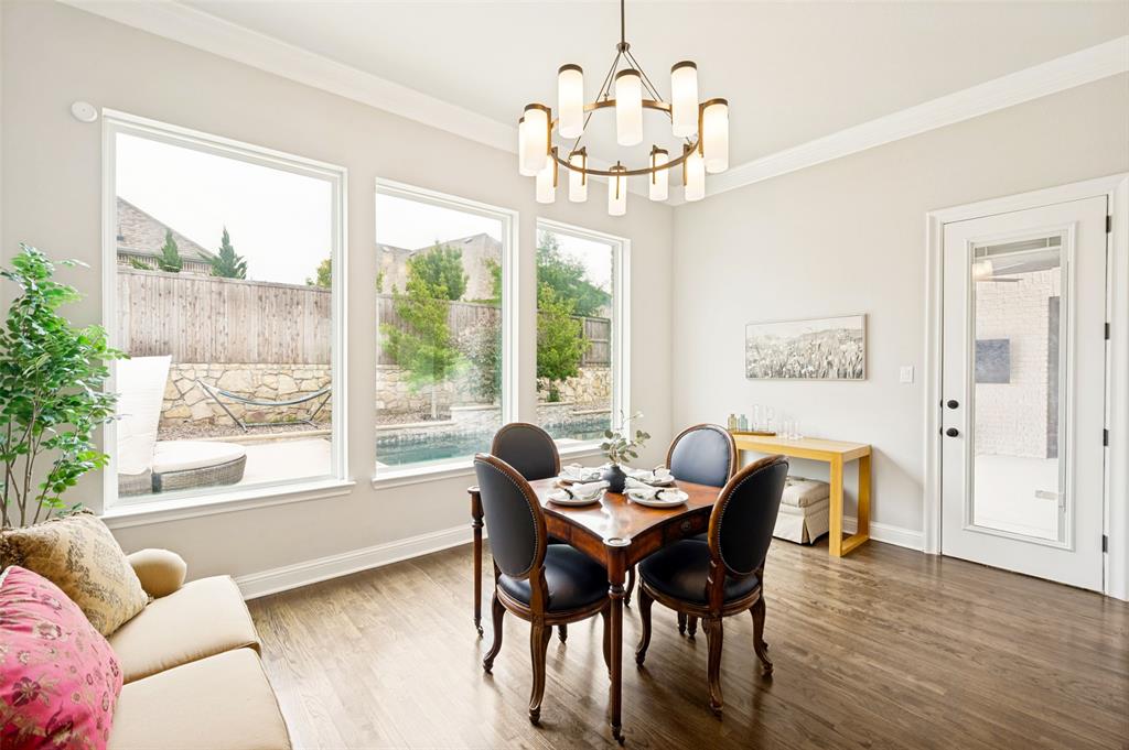 A spacious dining area allows for dining and entertaining plus direct access to patio and pool.