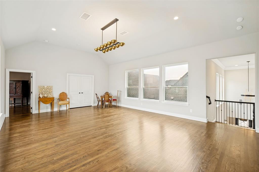 The gameroom provides an additional living area and has access to 3 bedrooms, 3 baths and an enclosed media room.