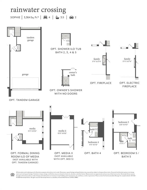 You'll enjoy the optional electric fireplace, 4th bath, 5th bed & bath and shower ILO tub for bath 2 in this fantastic home!