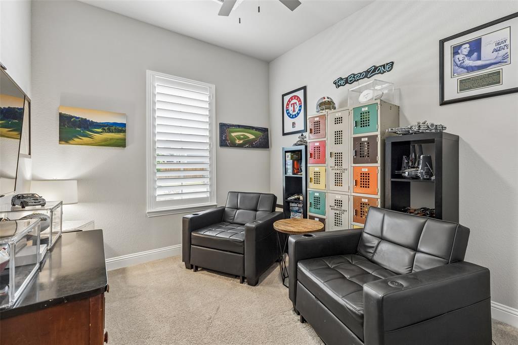 Bedroom currently being used as a gameroom.