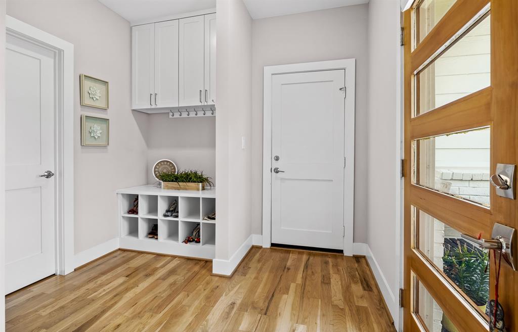 Mudroom featuring light hardwood / wood-style floors