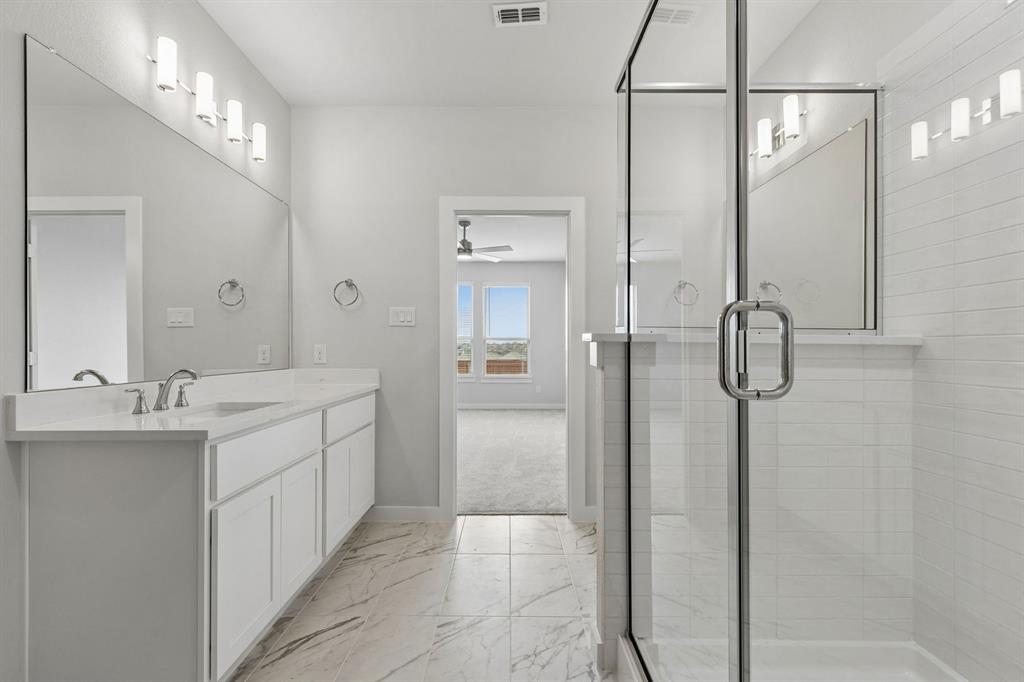 Primary Bathroom in the Winters home plan – REPRESENTATIVE PHOTO