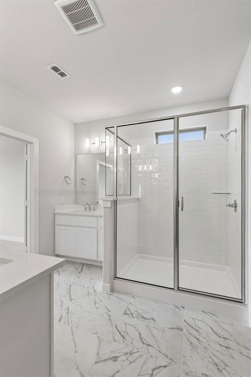 Primary Bathroom in the Winters home plan – REPRESENTATIVE PHOTO