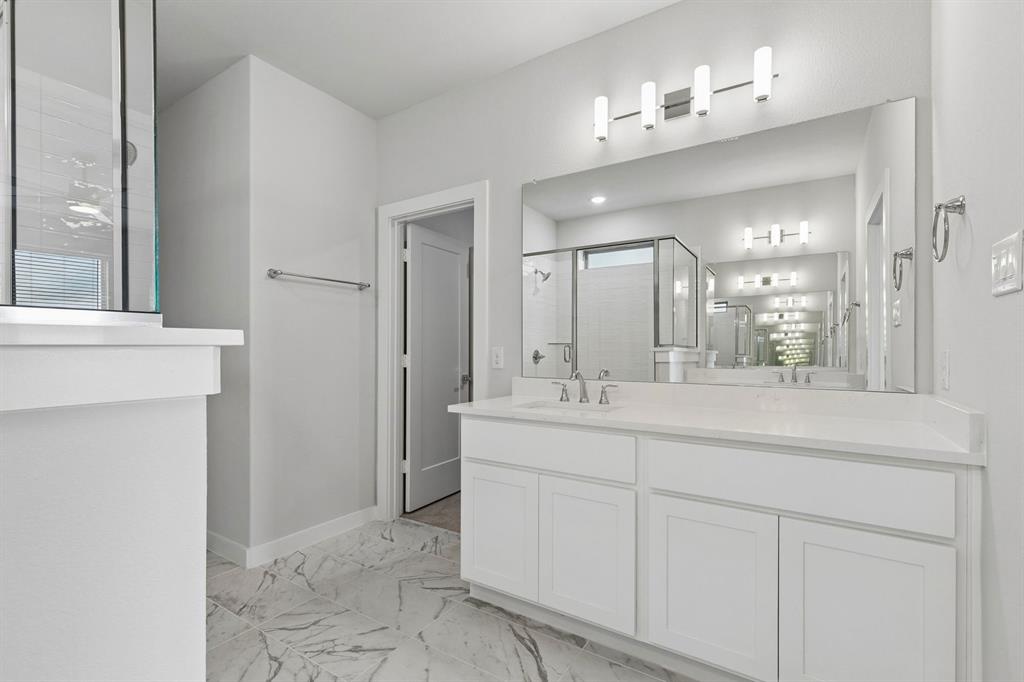 Primary Bathroom in the Winters home plan – REPRESENTATIVE PHOTO