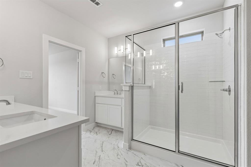 Primary Bathroom in the Winters home plan – REPRESENTATIVE PHOTO
