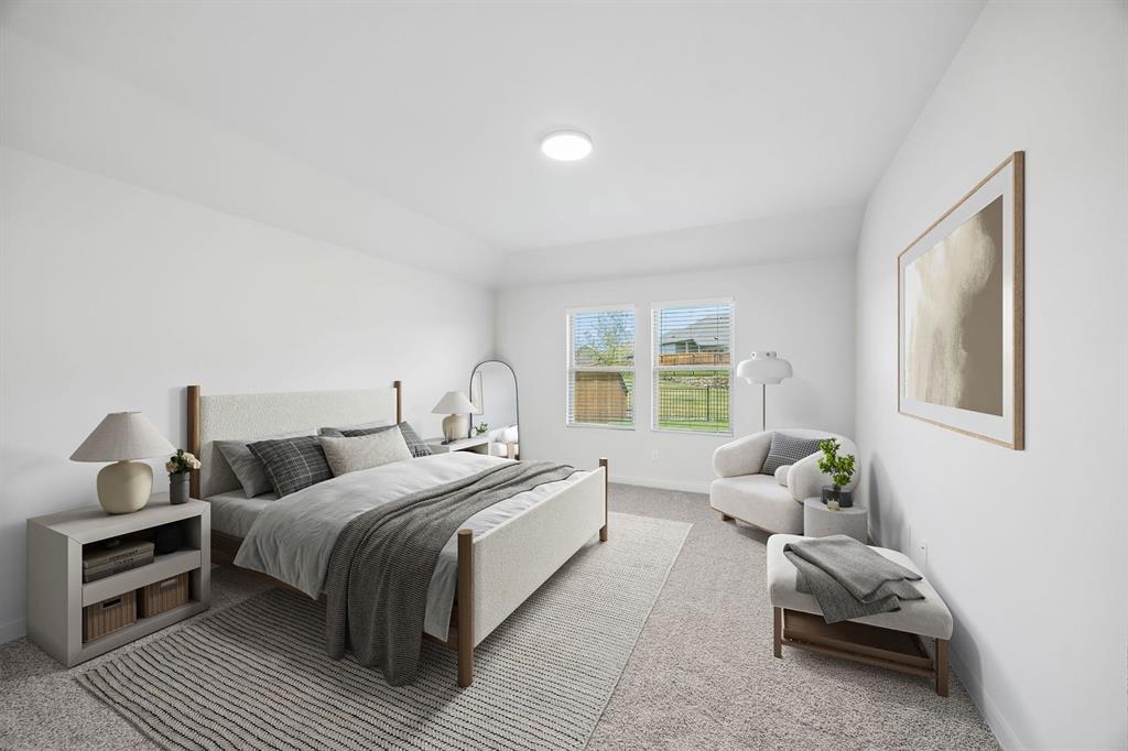 Primary bedroom in the Heisman home plan – REPRESENTATIVE PHOTO