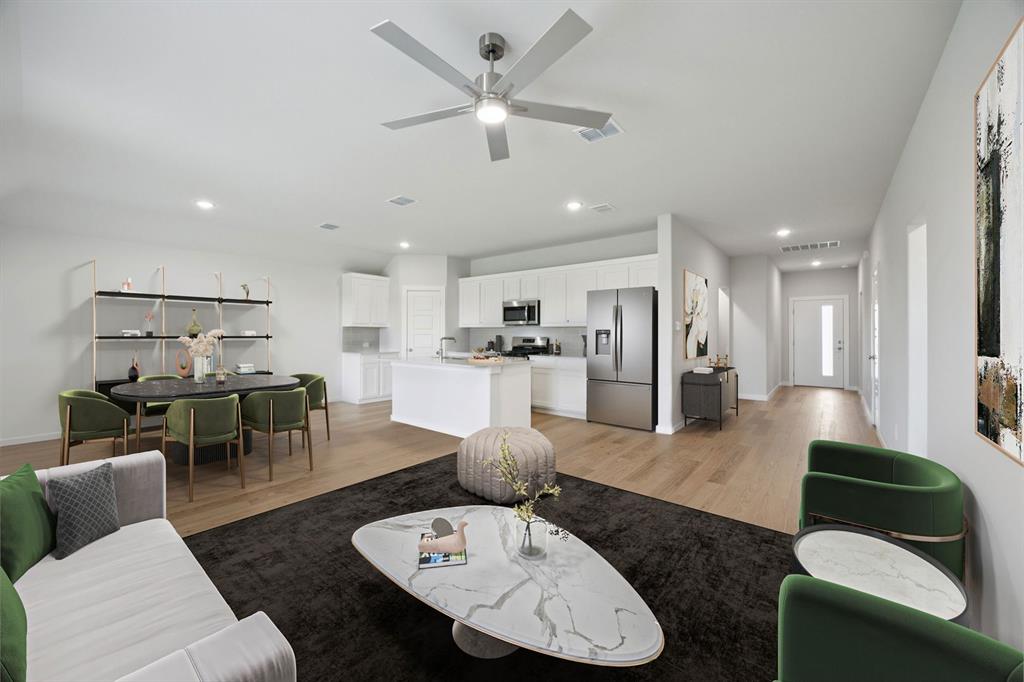 Open Floor Plan in the Hadley home plan – REPRESENTATIVE PHOTO
