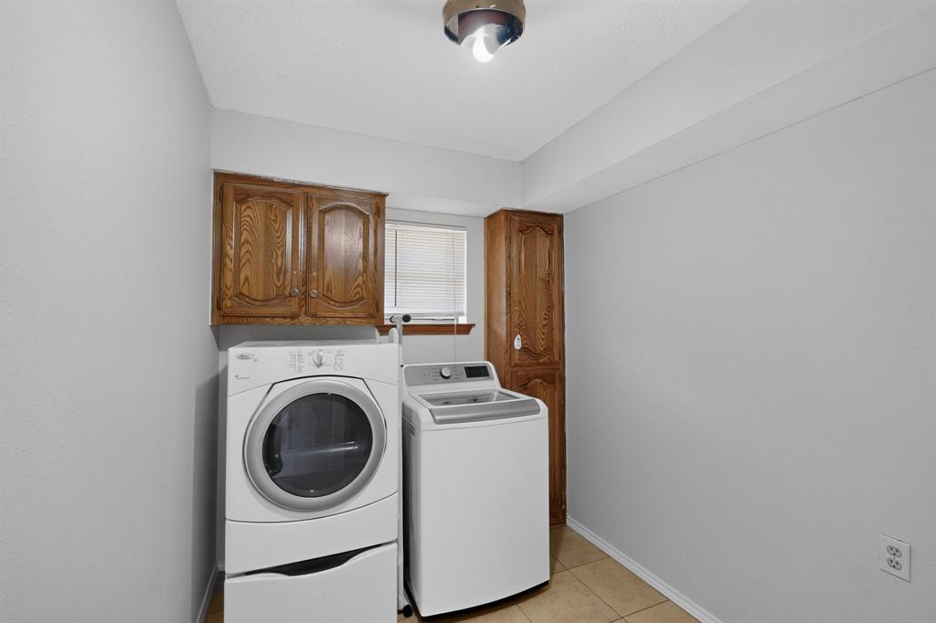 Built-in cabinetry and dedicated utility space